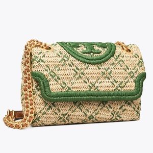 NWT Tory Burch Fleming Straw Bag